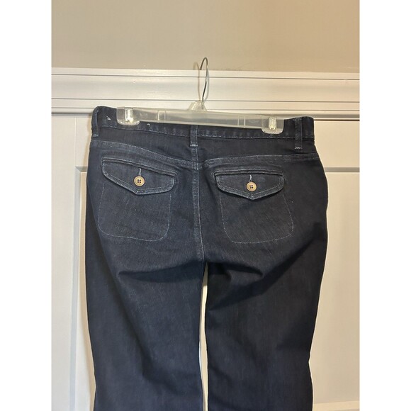 Ann Taylor Loft Modern Flare Dark Denim Jeans Size 6 Low Rise Y2K Stretch City - Picture 9 of 9